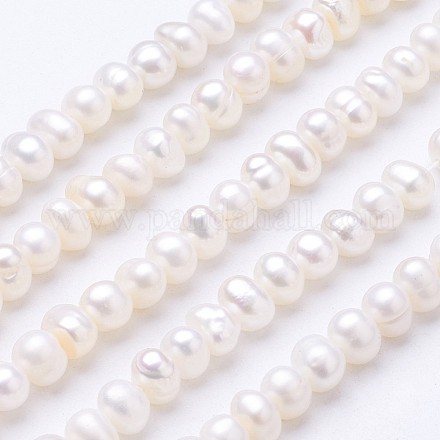 Hebras de perlas de agua dulce cultivadas naturales PEAR-F004-10-1
