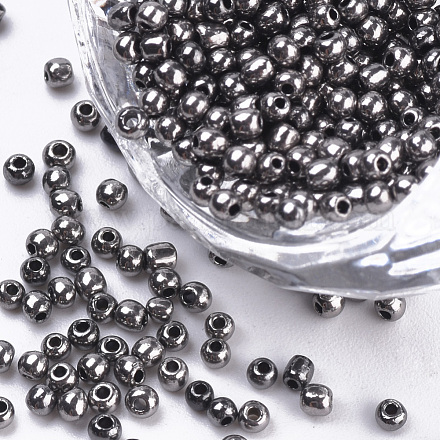 Plated Glass Seed Beads SEED-Q025-2mm-B02-1