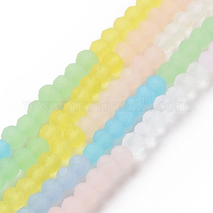 Mattglas Perlen Stränge FGLA-H011-01-1