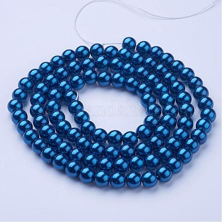 Glass Pearl Beads Strands HY-8D-B72-1