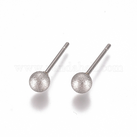 304 Stainless Steel Stud Earrings EJEW-G278-40P-02-1