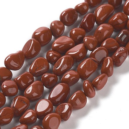Natürliche rote Jaspis Perlen Stränge G-P497-01A-08-1