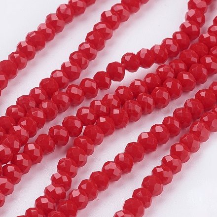 Faceted Imitation Jade Glass Beads Strands X-GLAA-R135-3mm-24-1