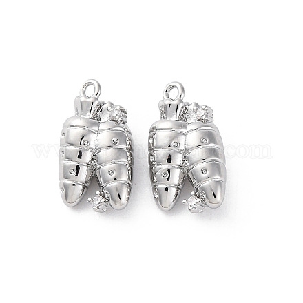 Подвески латунные горный хрусталь KK-E793-02P-1