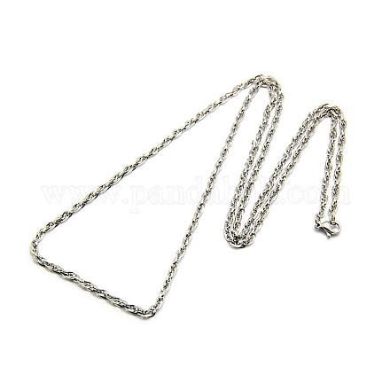 Modische 304 Edelstahl Seil Kette Halskette Herstellung STAS-A028-N039P-L-1