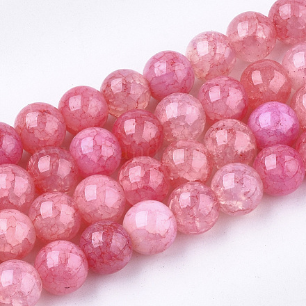 Crackle Glass Beads Strands CCG-T001-10mm-42-1