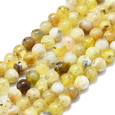 Chapelets de perles en opale jaune naturelle G-K245-A07-B02-1