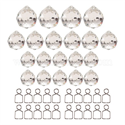Стеклянные подвески каплевидный прозрачный k9 DJEW-SZ0001-02P-1