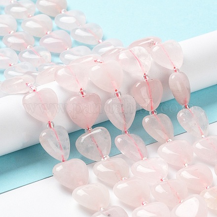Chapelets de perles en quartz rose naturel G-E614-A08-01-1