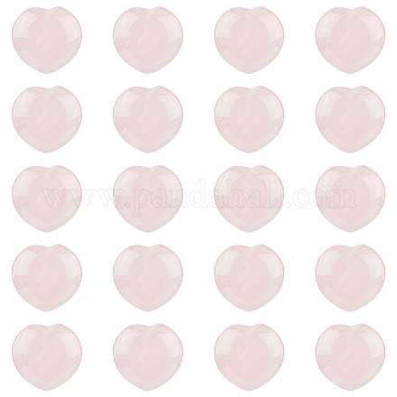 HOBBIESAY 20Pcs Natural Rose Quartz Heart Palm Stone G-HY0001-02-1