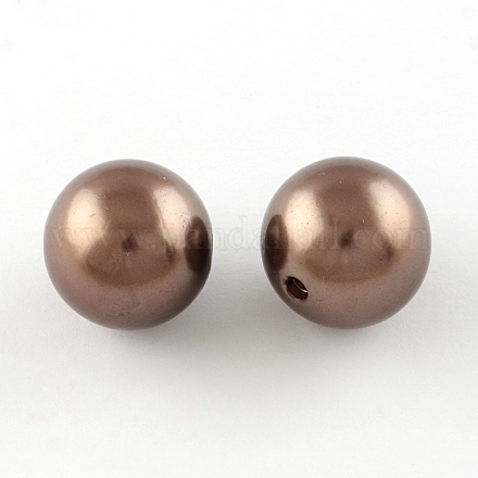 Cuentas redondas de plástico perlas de imitación de abs OACR-R053-26-1