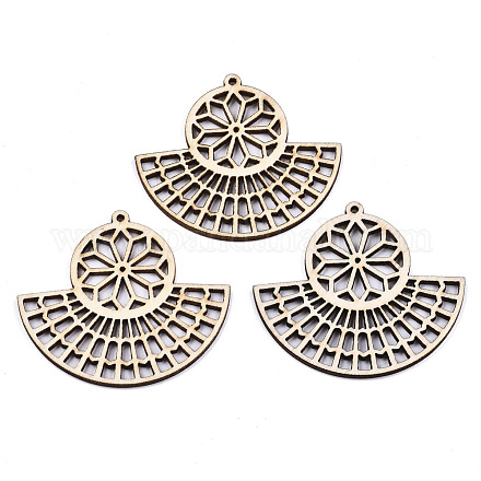 Неокрашенные натуральные деревянные большие подвески X-WOOD-N007-036-1