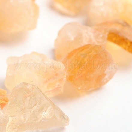 Nuggets citrino natural de hebras de abalorios de piedras preciosas G-J332-A09-1