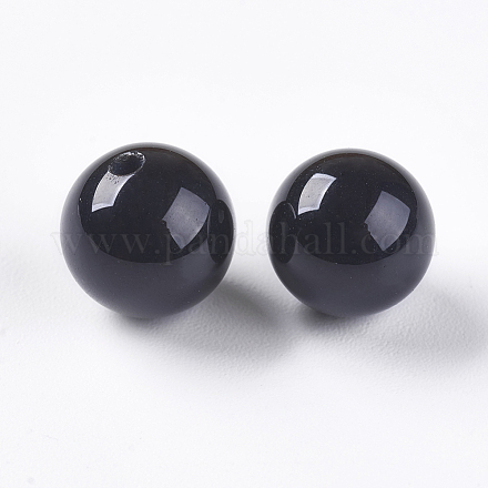 Natürliche schwarze Onyxperlen G-K275-13-8mm-1