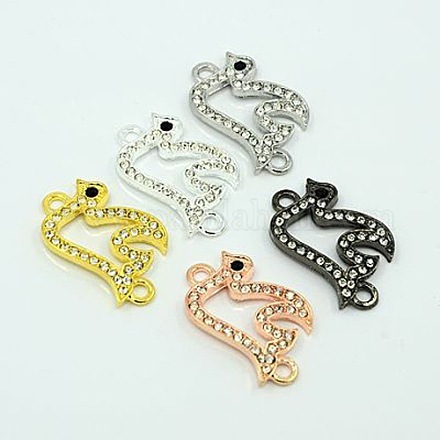 Mixed Color Pigeon Alloy Grade A Rhinestone Links X-RB-E396-01-LF-1