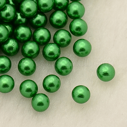 No Hole ABS Plastic Imitation Pearl Round Beads MACR-F033-6mm-11-1