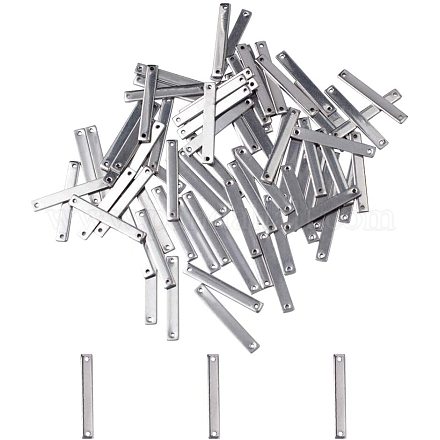 UNICRAFTALE 100pcs 3.5mm Wide Stainless Steel Straight Bar Pendant Small Link Connector Rectangle Shape Charm Links Metal Connectors for Bracelet Necklace Jewelry Making STAS-UN0001-14P-1