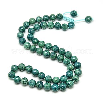 Collares de perlas naturales ajustables chrysocolla G-T015-J02-1