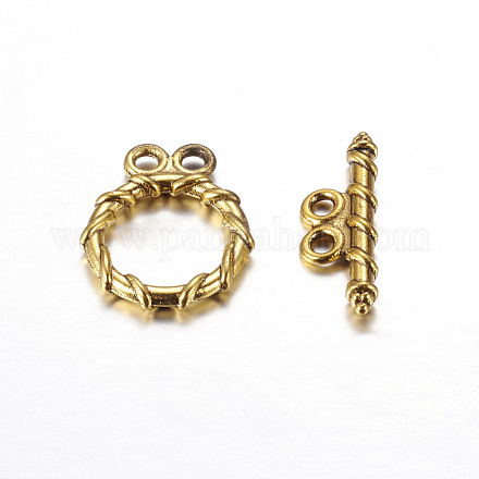 Tibetan Style Alloy Toggle Clasps GLF10797Y-NF-1