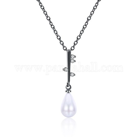 Fashion Brass Pendant Necklaces NJEW-BB23117-1