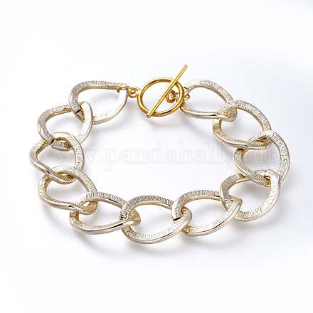 Bracelets de chaîne gourmette en aluminium BJEW-JB05167-02-1
