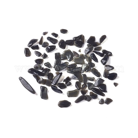 Natural Obsidian Chip Beads G-M364-18A-1