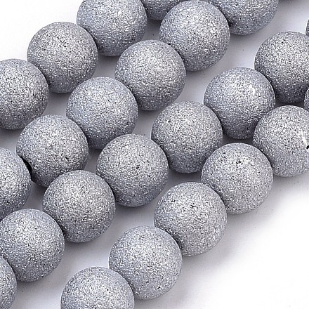 Chapelets de perles en verre électroplaqué EGLA-S134-4mm-08-1
