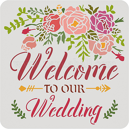 Benecreat benvenuto al nostro stencil di matrimonio DIY-WH0172-984-1