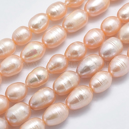 Brins de perles de culture d'eau douce naturelles PEAR-F007-85A-01A-1