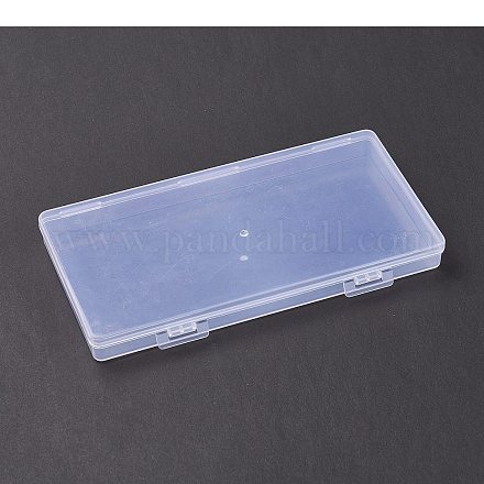 （在庫一掃セール：スクラッチマーク）ポリプロピレンボックス  プラスチックビーズ収納ケース  長方形  透明  8.9x16.5x1.6cm CON-XCP0007-12-1