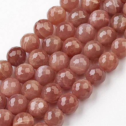 Chapelets de perles de sunstone naturelles G-G945-09-10mm-1