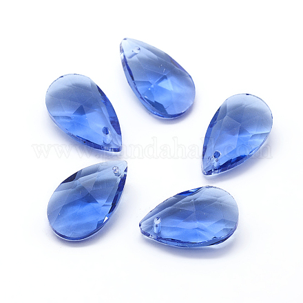 Faceted Glass Pendants GLAA-F069-S-A12-1