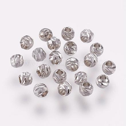 Perles de laiton gravés KK-G312-02P-4mm-1
