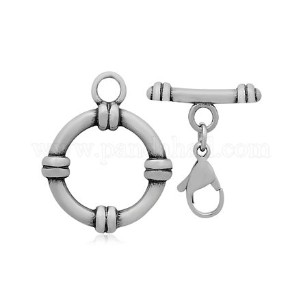 Ring 316 Stainless Steel Toggle Clasps STAS-M261-24-1