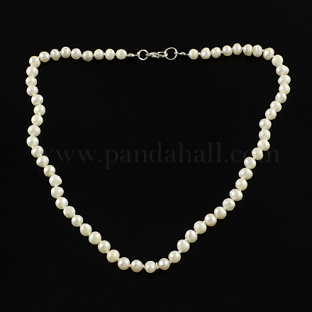 Elegant Pearl Beaded Necklaces NJEW-Q282-04-1