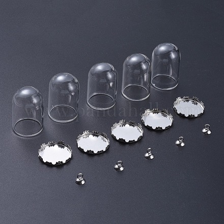 DIY Globe Glass Bubble Cover Pendants Making DIY-X0293-79-1