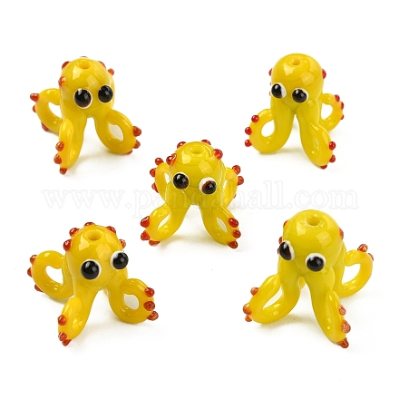 5pcs cuentas de lampwork hechas a mano&nbsp;LAMP-YW0001-49-1