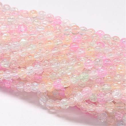 Synthetic Crackle Quartz Beads Strands CCG-K001-4mm-03-1