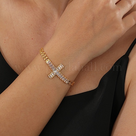 Элегантные латунные браслеты-цепочки в европейском и американском стиле с листьями CY4061-1-1