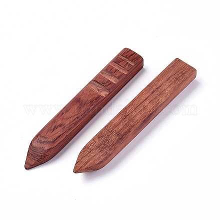 Slicker artesanal de cuero de palisandro natural TOOL-WH0119-64-1