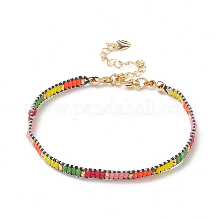Bracelet en perles de graines japonaises faites à la main pour femmes BJEW-MZ00019-01-1