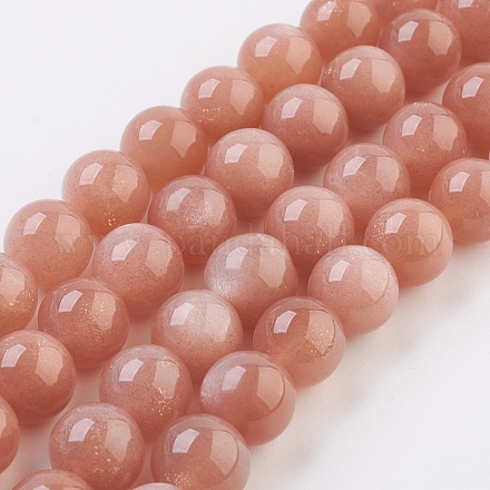 Chapelets de perles de sunstone naturelle naturelles G-F568-005-10mm-1