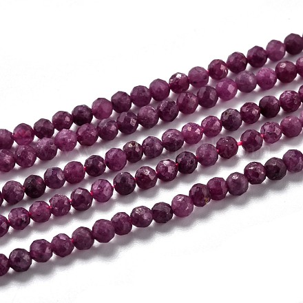 Perles de rubis / corindon rouge naturelles G-H266-24C-1