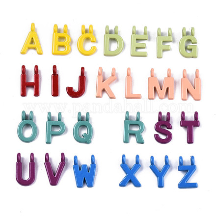 26 piezas de conectores de enlaces de alfabeto de aleación pintados con spray PALLOY-T075-48-RS-1