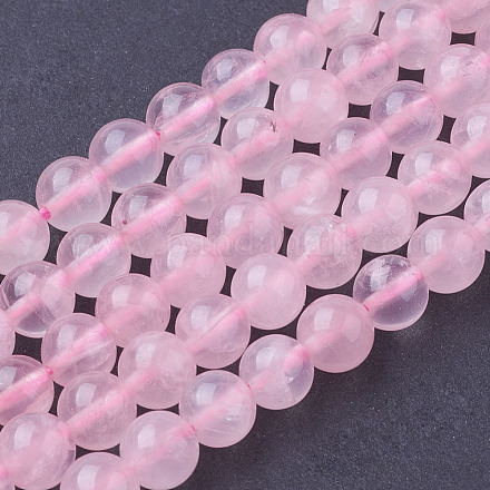 Chapelets de perles en quartz rose naturel X-G-C076-6mm-3-1