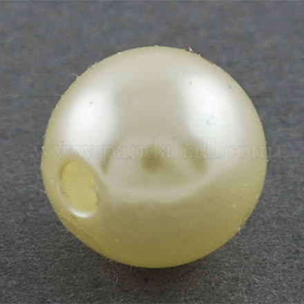 Imitation Pearl Acrylic Beads PABS011Y-7-1