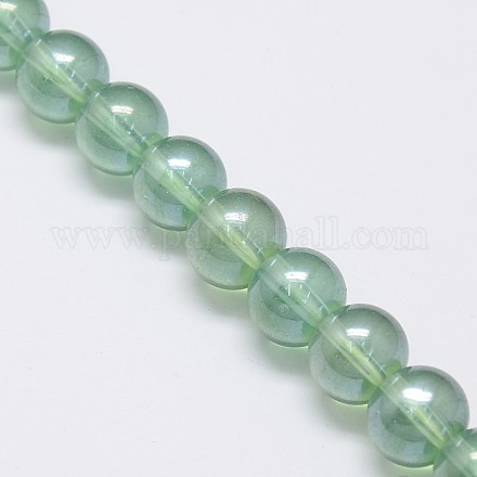 Chapelets de perles rondes en verre cristal électrolytique X-EGLA-F037-10mm-A05-1