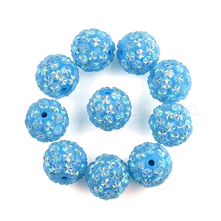 10 Stück undurchsichtige Acrylperlen&nbsp;OACR-YW0003-35F-1