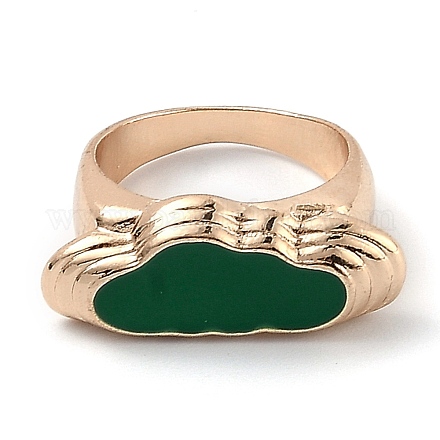 (vendita di fabbrica di feste di gioielli) anelli di barretta dello smalto della lega RJEW-H539-03A-LG-1