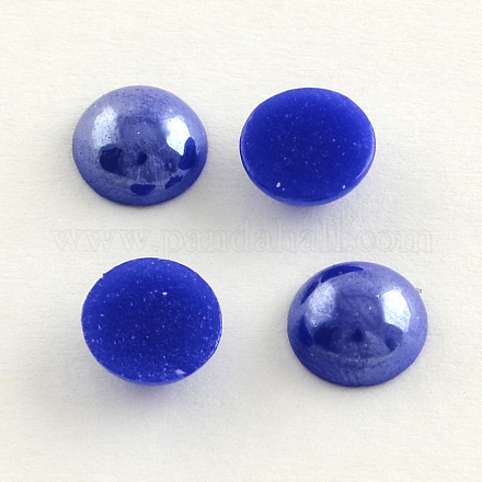 Pearlized Plated Opaque Glass Cabochons PORC-S801-7mm-21-1